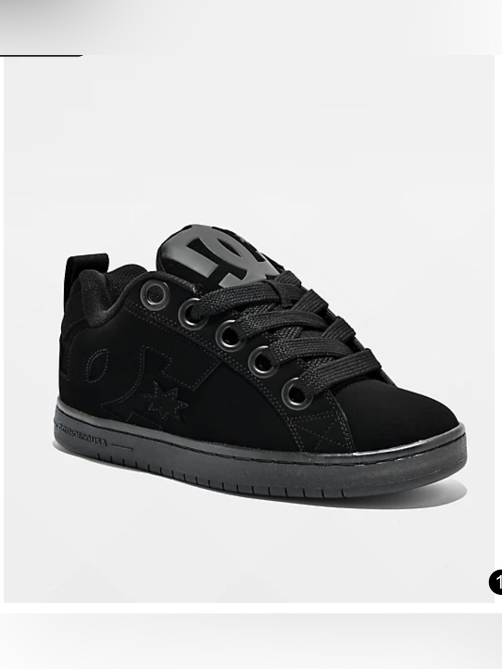 DC Court Graffik Puff Black Skate Shoes